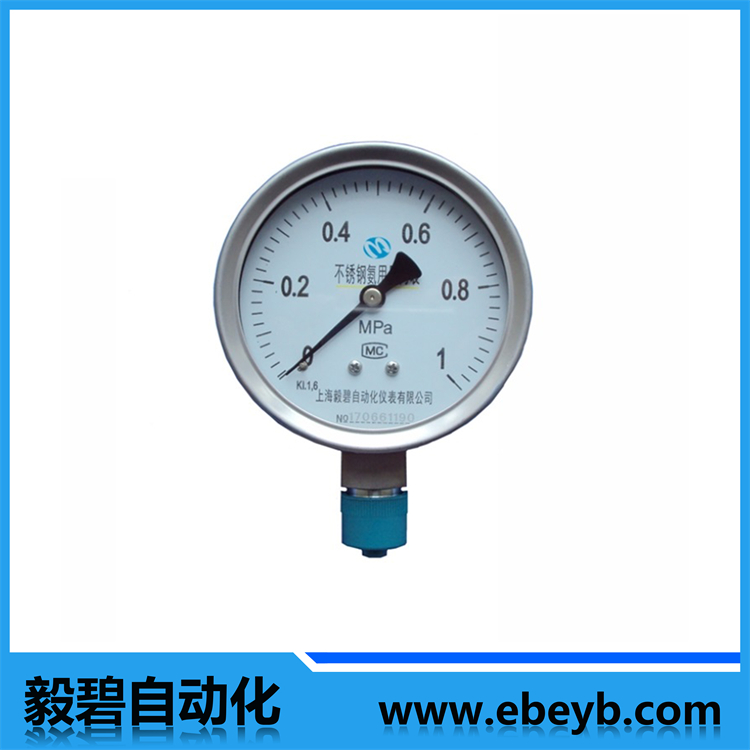 不鏽鋼氨（ān）用壓力表